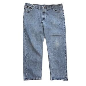 Wrangler Premium Quality Jeans Men’s 46x30 Comfort Guaranteed Light Wash Denim